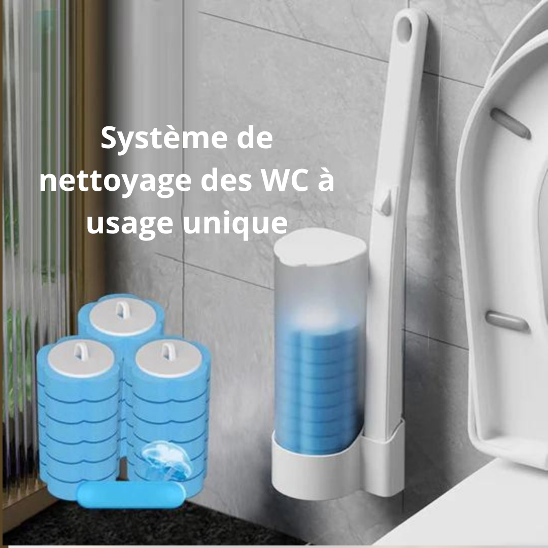 Dispositif de nettoyage des toilettes à usage unique